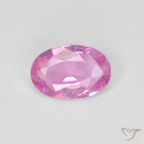 0.41ct Natürlicher Helles Royal Lila Pink Saphir, Oval, VS