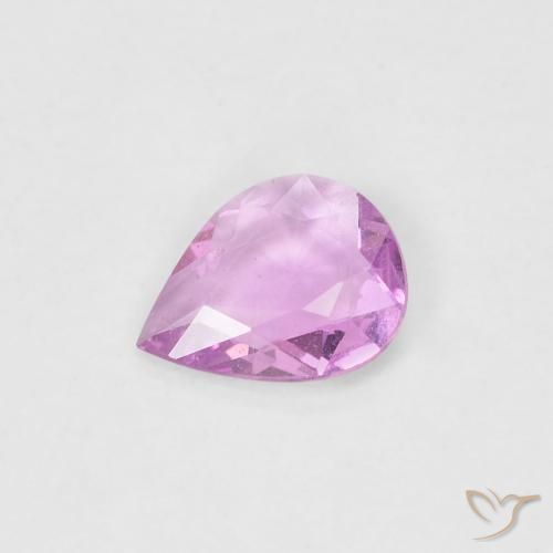 0.34ct Natürlicher hellrosa Saphir, Birnenform, VS