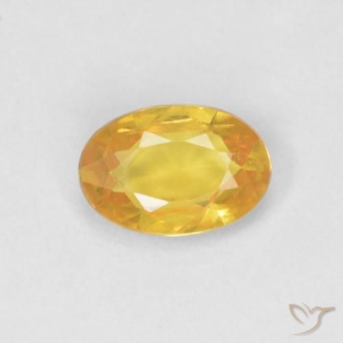 0.54ct Natürlicher Helles Gold Saphir, Oval, VVS