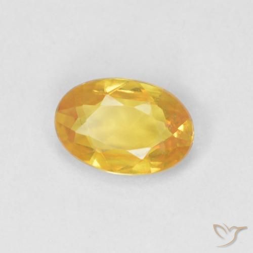 9,17 ctw natürlicher Helles Gold Saphir, Oval, VVS