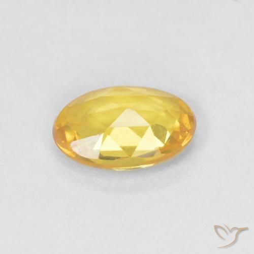 9,17 ctw natürlicher Helles Gold Saphir, Oval, VVS