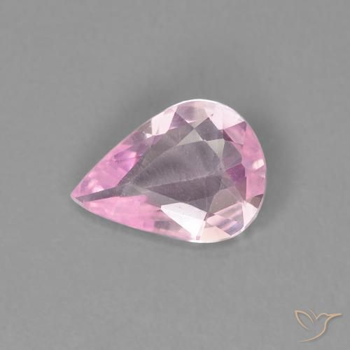 0.46ct Natürlicher Sehr helles Kaugummirosa Saphir, Birnenform, VVS