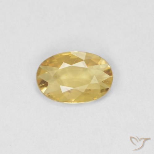 0.36ct Natürlicher gold-orange Saphir, Oval, VVS-VS