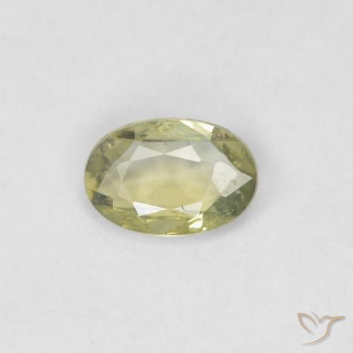 0.40ct Natürlicher Warmes Waldgrün Saphir, Oval, VVS-VS