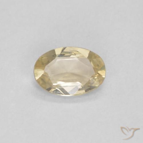 0.40ct Natürlicher Creme Saphir, Oval, VVS