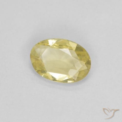 9,17 ctw natürlicher hellgelb Saphir, Oval, VVS