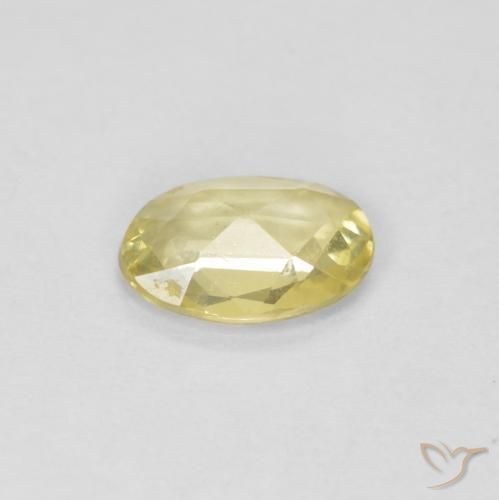 9,17 ctw natürlicher hellgelb Saphir, Oval, VVS