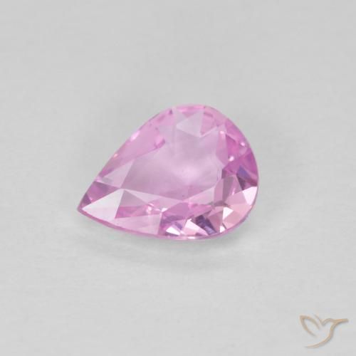 0.43ct Natürlicher hellrosa Saphir, Birnenform, VVS