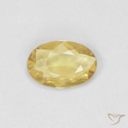 0.37ct Natürlicher Mittleres Gold Saphir, Oval, VVS-VS