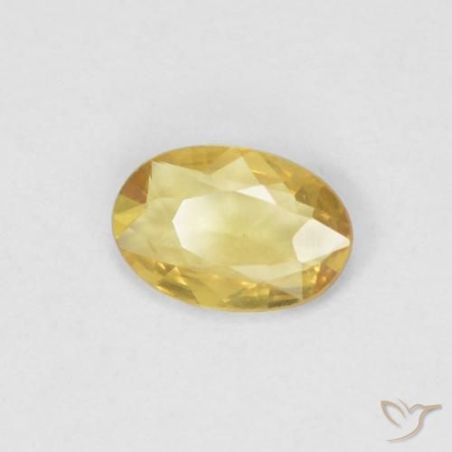 9,17 ctw natürlicher Mittleres Gold Saphir, Oval, VVS-VS