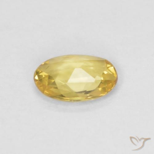 9,17 ctw natürlicher Mittleres Gold Saphir, Oval, VVS-VS
