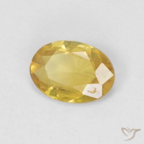 9,17 ctw natürlicher Mittleres Gold Saphir, Oval, VVS-VS