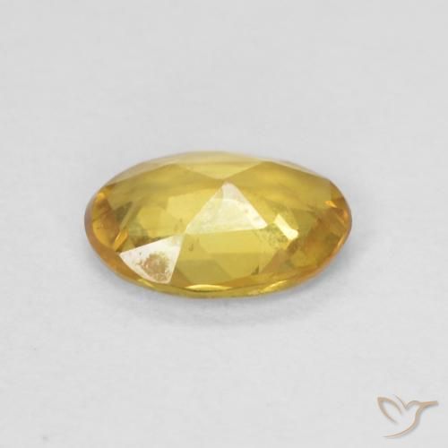 9,17 ctw natürlicher Mittleres Gold Saphir, Oval, VVS-VS