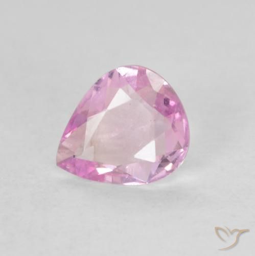 0.32ct Natürlicher Sehr helles Rosa Saphir, Birnenform, VVS-VS