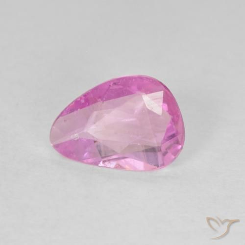 0.49ct Natürlicher Sehr helles Rosa Saphir, Birnenform, VVS-VS