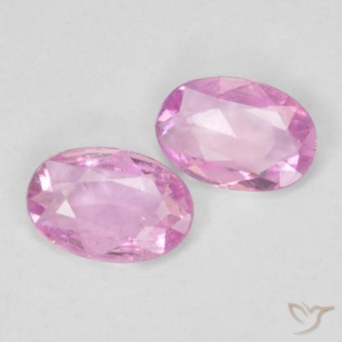 0.64 ct natürliche hellrosa Saphir-Edelsteine, Oval, VS