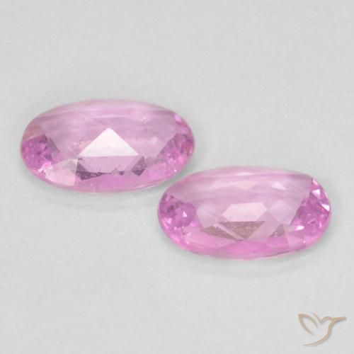 0.64 ct natürliche hellrosa Saphir-Edelsteine, Oval, VS
