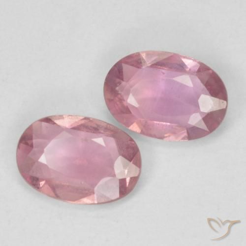 0.89 ct natürliche hellrosa Saphir-Edelsteine, Oval, VS