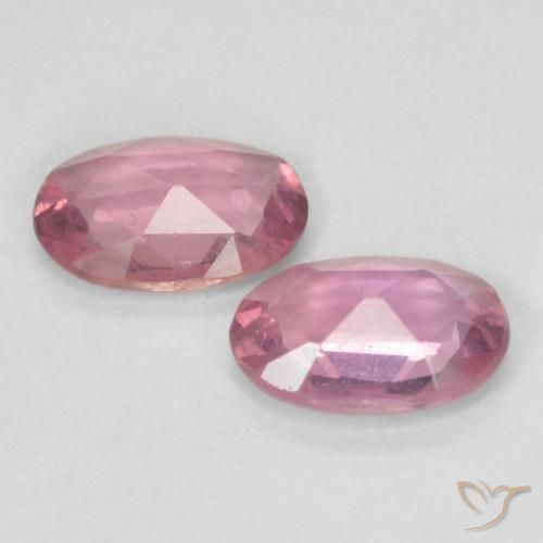0.89 ct natürliche hellrosa Saphir-Edelsteine, Oval, VS