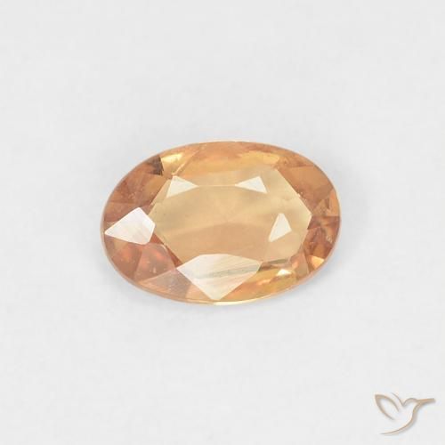 0.38ct Natürlicher Helles Pfirsichgold Saphir, Oval, VVS
