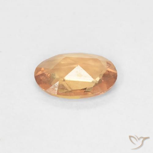 9,17 ctw natürlicher Helles Pfirsichgold Saphir, Oval, VVS
