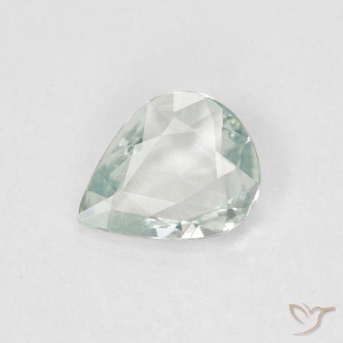 0.47ct Natürlicher hellgrün Saphir, Birnenform, VS