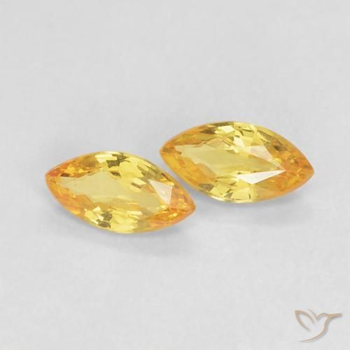 0.37ctw Natürlicher Golden Saphir, Marquise, VVS