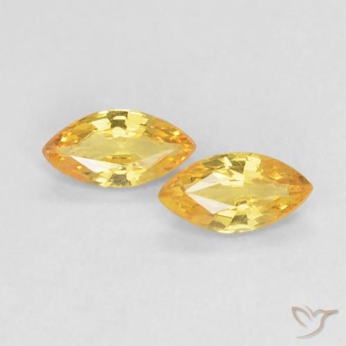 0.37 ct natürliche Golden Saphir-Edelsteine, Marquise, VVS