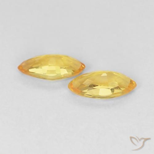 0.37 ct natürliche Golden Saphir-Edelsteine, Marquise, VVS
