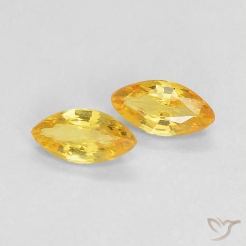 0.36ctw Natürlicher Golden Saphir, Marquise, VVS