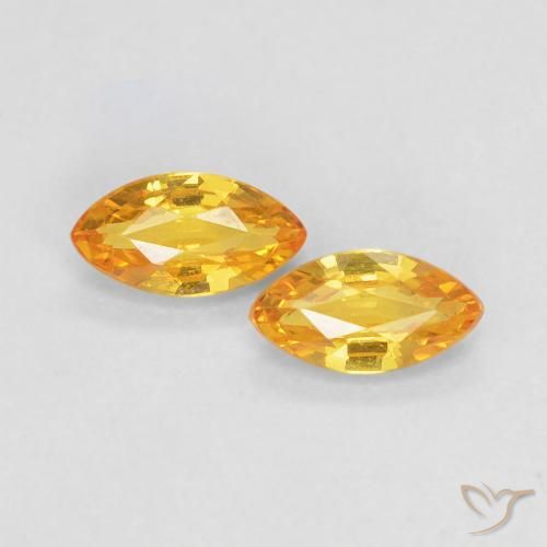 0.39ctw Natürlicher Mittelgold Saphir, Marquise, VVS