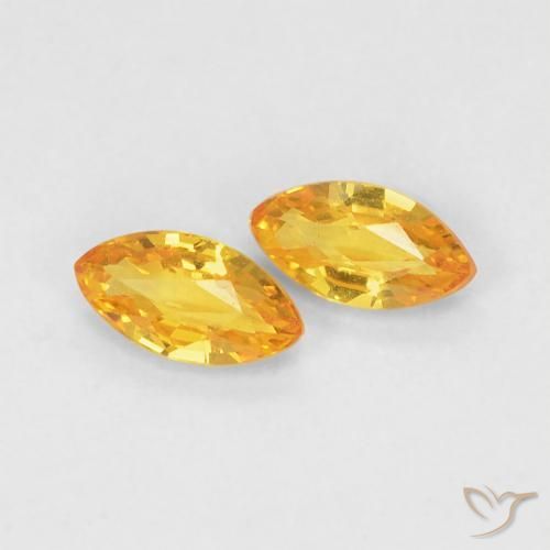 0.39 ct natürliche Mittelgold Saphir-Edelsteine, Marquise, VVS