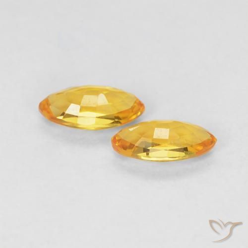 0.39 ct natürliche Mittelgold Saphir-Edelsteine, Marquise, VVS