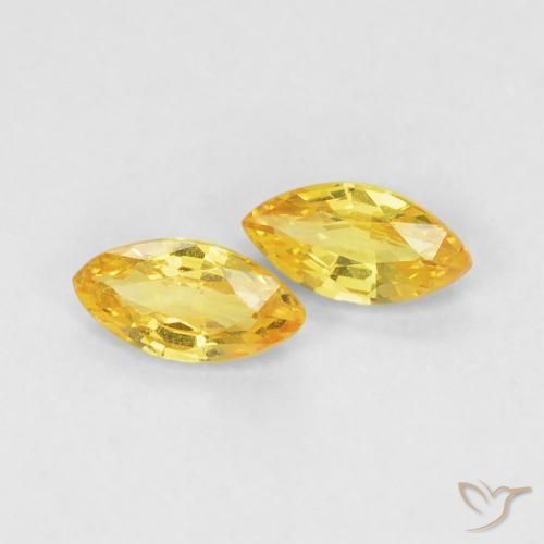0.36 ct natürliche Honiggelb Saphir-Edelsteine, Marquise, VVS