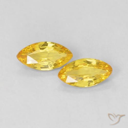0.35ctw Natürlicher Toskana Gelb Saphir, Marquise, VVS