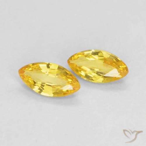 0.35 ct natürliche Toskana Gelb Saphir-Edelsteine, Marquise, VVS