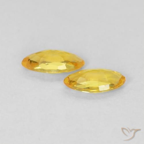 0.35 ct natürliche Toskana Gelb Saphir-Edelsteine, Marquise, VVS