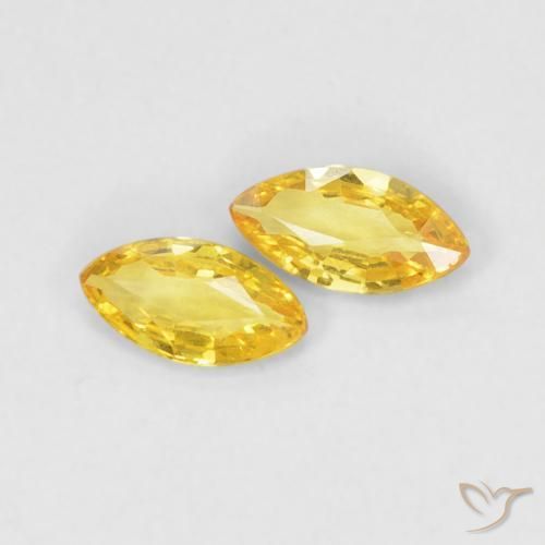 0.33 ct natürliche Mittelgelb Saphir-Edelsteine, Marquise, VVS