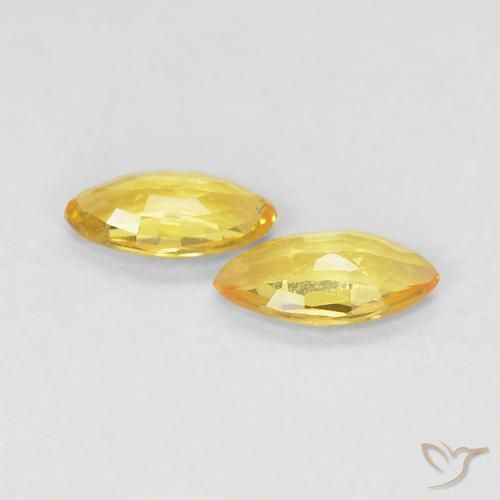 0.33 ct natürliche Mittelgelb Saphir-Edelsteine, Marquise, VVS