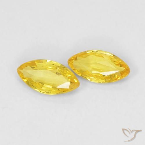 0.33 ct natürliche Mittelgelb Saphir-Edelsteine, Marquise, VVS