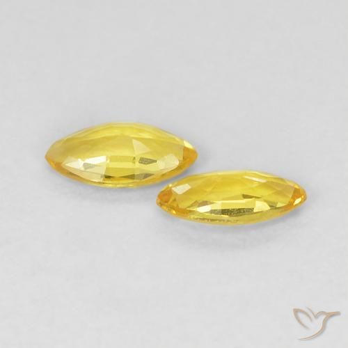 0.33 ct natürliche Mittelgelb Saphir-Edelsteine, Marquise, VVS