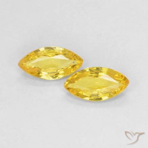 0.35ctw Natürlicher Toskana Gelb Saphir, Marquise, VVS