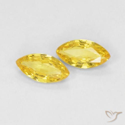 0.35 ct natürliche Toskana Gelb Saphir-Edelsteine, Marquise, VVS
