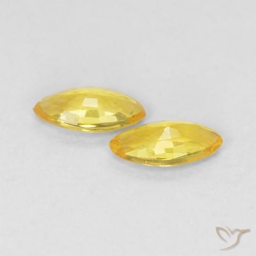 0.35 ct natürliche Toskana Gelb Saphir-Edelsteine, Marquise, VVS
