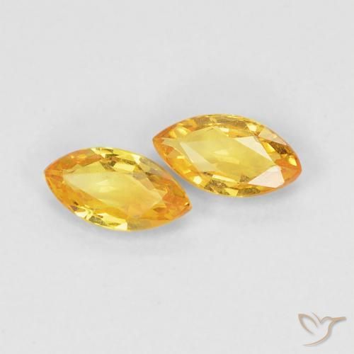 0.38 ct natürliche Golden Saphir-Edelsteine, Marquise, VVS