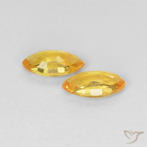 0.38 ct natürliche Golden Saphir-Edelsteine, Marquise, VVS