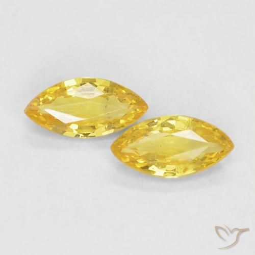 0.33ctw Natürlicher Mittelgelb Saphir, Marquise, VVS-VS