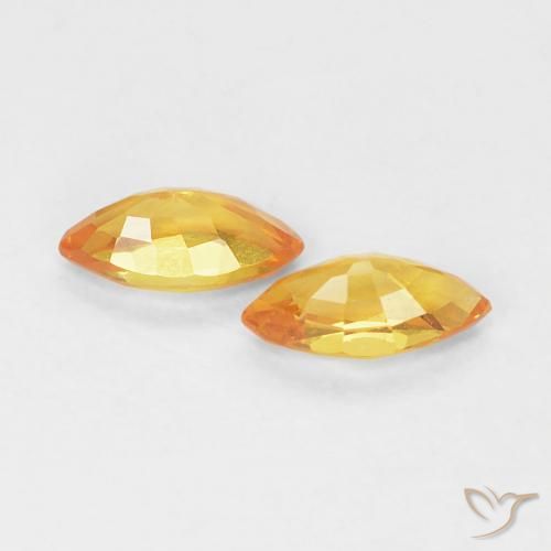 0.39 ct natürliche Orange-Gold Saphir-Edelsteine, Marquise, VVS