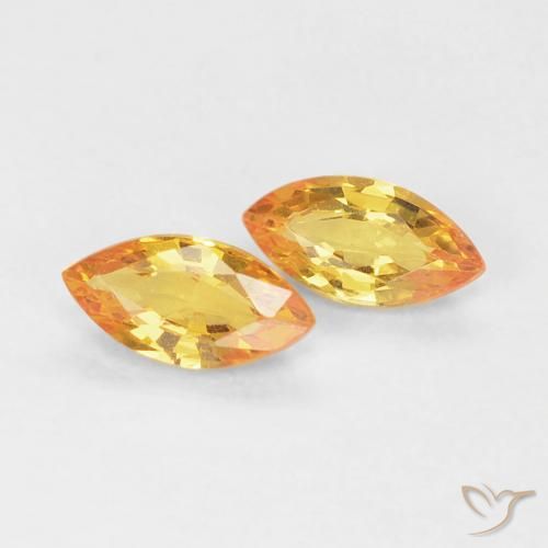 0.39 ct natürliche Mittelorange Saphir-Edelsteine, Marquise, VVS