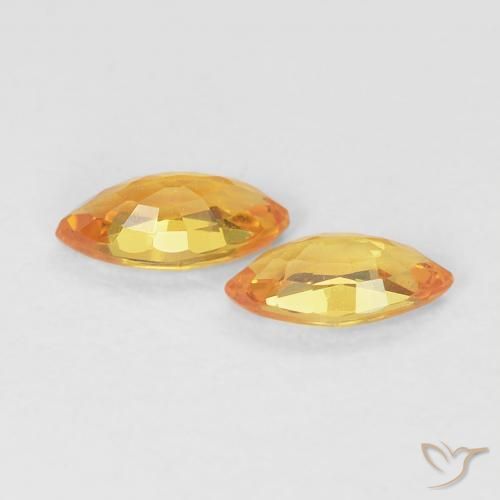 0.39 ct natürliche Mittelorange Saphir-Edelsteine, Marquise, VVS